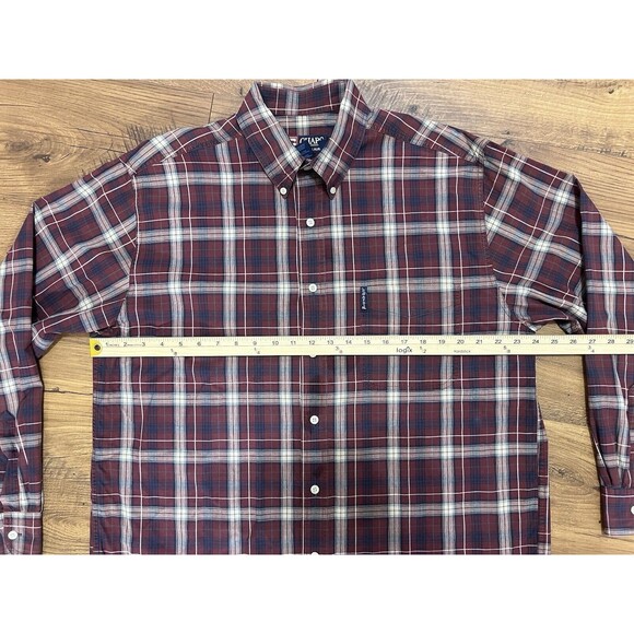 Ralph Lauren Chaps Button Down Shirt RCL Mens Large Red Plaid Check Long Sleeve - Picture 8 of 11